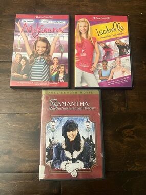 American Girl DVD Set with Pink, Red and Blue Covers
